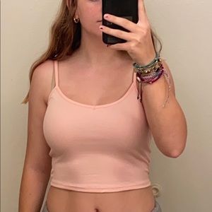 Brand New Pink Cropped Tank